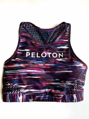 Peloton Melody High Neck Mesh Detail Keyhole Back Sports Bra Space Dye Medium M